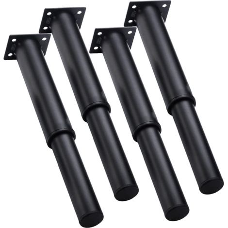 de 4 pieds de meubles noirs r glables en hauteur pour lit (1/5)