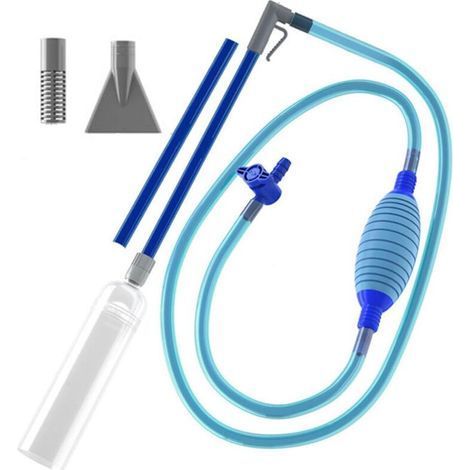 Garden FutureAspirateur de bain à remous, aspirateur manuel sans fil de 3 m pour changement d'eau de piscine, aspirateur de spa portatif avec ampoule compressible, 2 buses, tuyau flexible pour nettoye (1/5)