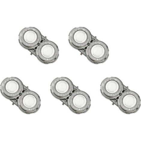 5 Têtes de Rasage Universelles en Acier Inoxydable avec Support ABS Compatibles PQ182 PQ183 PQ206 (1/4)