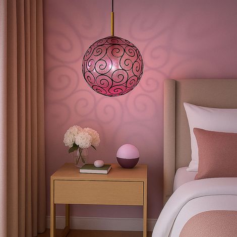 Smart Home Hängeleuchte Esszimmerlampe Pendelleuchte Glas rauch gold Wohnzimmerleuchte, App Steuerung, Metall, RGB LED 5W 470Lm warm-kaltweiß, DxH 35x120 cm