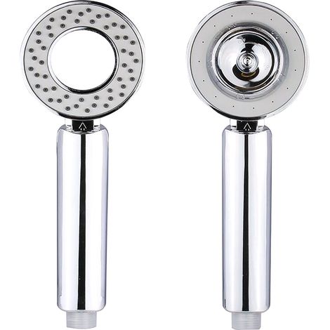 Shower Head - Handheld - High Pressure - Self-Cleaning Silicone Nozzles - 360° Rotating Bracket - For Low Water Pressure - 1 Piece (1/5)