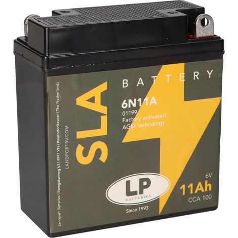 Batterie AGM SLA 6V 11Ah für Motorrad Startbatterie MS 6N11A (1/5)