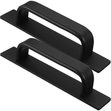 Lot de 2 poignées autocollantes de 180 mm pour portes et meubles [db] Noir (1/4)