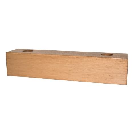 Pack 4 patas de madera de haya Taco 22 cm – Natural – con tornillos rosca madera – para sofás, camas y muebles