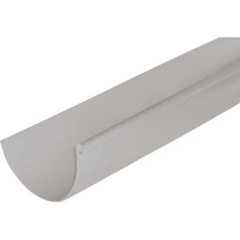 First Plast – Profilé gouttière PVC 33 demi-ronde 4 m – Résistant aux intempéries – Montage facile par collage ou joints