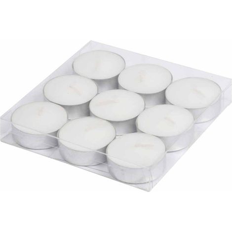 Lot de 9 Bougies Parfumées Chauffe-Plat "Gaïa" 3cm Jasmin