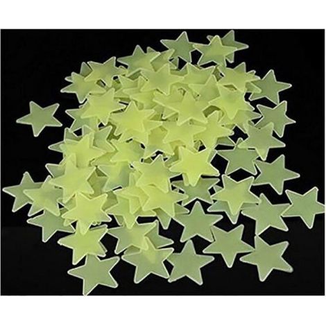 Autocollant Étoile - Phosphorescent - Pour Chambre Enfant Bébé - Mur Plafond Fenêtre - 100 Pièces (1/3)