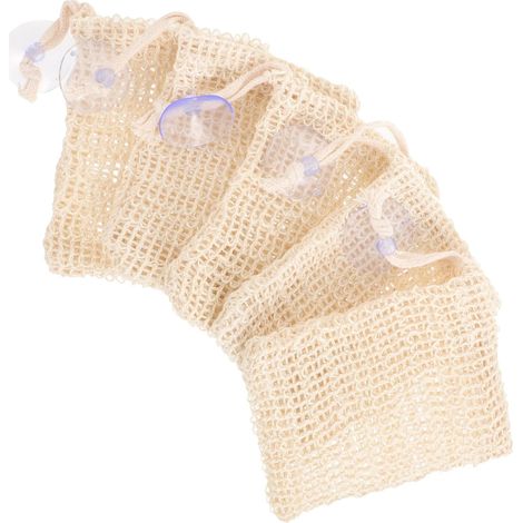 5 Piece Mesh Exfoliating Soap Bags 14x9 cm with Suction Cup (1/5)