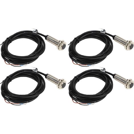 BERM 4er-Set induktiver Näherungsschalter-Sensor, NPN-Öffner/Schließer-Kontakt, 4-adrig, 12 mm Durchmesser, 2 mm Erfassungsabstand, DC 6–36 V (1/5)