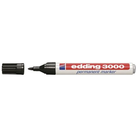 ROTULADOR DE TINTA PERMANENTE "EDDING 3000". FINO-PUNTA REDONDA - EHLIS (1/4)