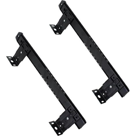 Glissière de Tiroir Clavier 35 MM Largeur, Paire de Rails Coulissants Noirs en Acier Renforcé, Roulement d'Extension pour Meuble de Bureau, Coulissage Fluide et Installation (1/5)