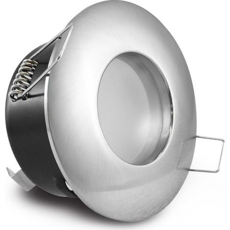 Lot de 1 Cadres pour spots à encastrer, La coquille de spots acier inoxydable brossé, ,Utilisé pour Salle de Bain Salon Cuisine Chambre(Ne contiennent pas de perles de lampes) (1/5)
