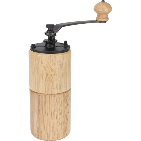 Moulin à café manuel en bois, broyeur à grains portable, outil de cuisine pour préparation de café, teinte claire (1/5)