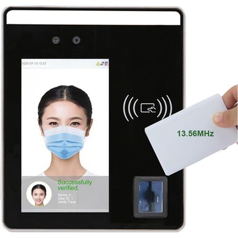 Machine de pointage pour les employés des petites Système de contrôle d'accès de carte RFID de reconnaissance biométrique d'empreinte digitale de lumière Visible de ZK SpeedFace-H5L et de présence de (1/5)