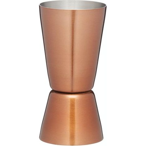 Medidor de cócteles de lujo Barcraft en acero inoxidable y cobre. (1/5)