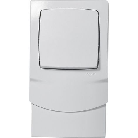 Legrand - Va-et-vient cadre vertical 12,5mm composable Appareillage saillie - Blanc (1/3)