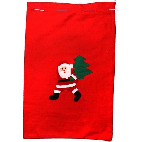 Sacchetto regalo rosso in tessuto, 40x30 cm (1/5)