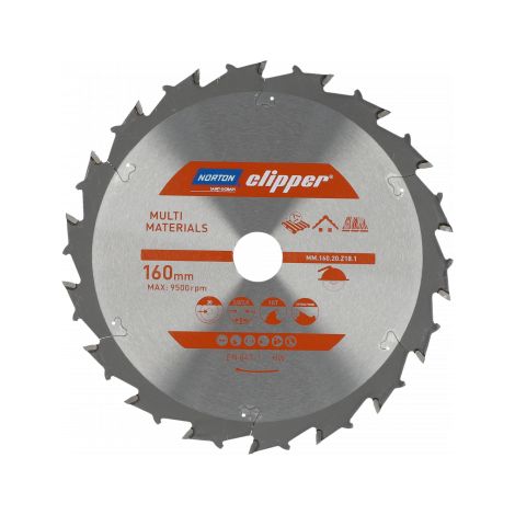 Norton piła tarczowa 216mm x 30mm x 24z Multi Materialien Abbruch (3,0/2,0)