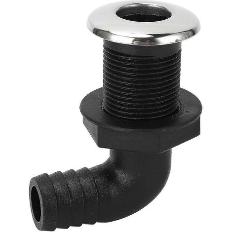 Passe-coque 25 mm en nylon résistant aux chocs, étanche et durable. Raccord coudé à 90° pour bateaux. (1/5)