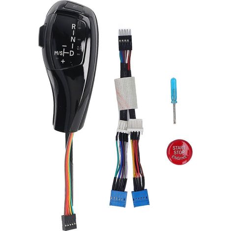 Botón de arranque del motor y pomo de la palanca de cambios para la serie F E81 E82 E84 E87 E88 E89 (1/5)