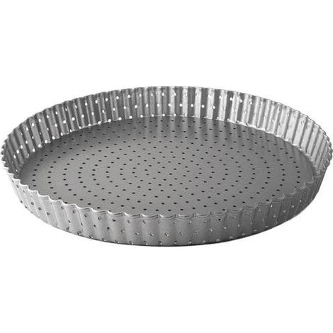 Lacor Molde para tarta perforado 24 cm plata