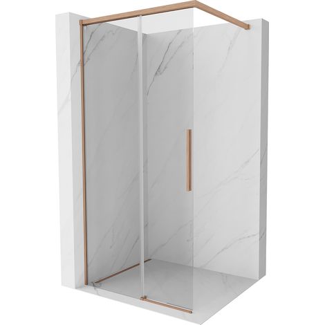 Mexen Rox mampara de ducha Walk-in 95 x 200 cm, transparente 8 mm, cobre cepillado - 8C2-095-003-65-00 (1/3)