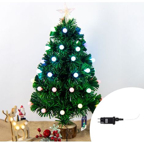 Albero di Natale da tavolo 60cm Palline Led RGB Wisdom (1/2)