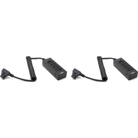 Répartiteur 2X D-Tap vers 4 prises D-Tap femelles, 2 sorties DC USB, pour batteries Anton Bauer à monture V (1/5)