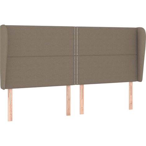 Maison Exclusive - Testiera ad Orecchio Tortora 203x23x118/128 cm in Tessuto (1/5)