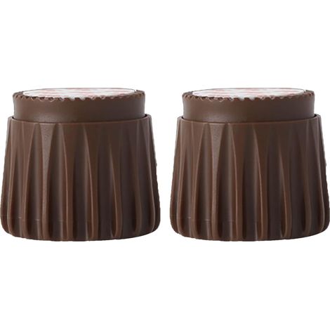 Outil Anti-secouement De Chevet, 2 Bouchons De Tête De Lit en ABS pour Lits, Armoires, Canapés – Installation Silencieuse, Stable Et sans Outil(Marron-小号（2个装）) (1/5)