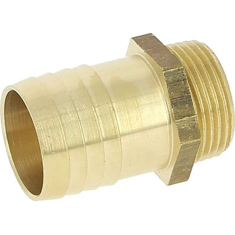 Raccord laiton cannelé Ø25 mâle 3/4 – Filetage 3/4' (20x27) – Longueur 48 mm – Résistant à la corrosion et à +70°C (1/2)