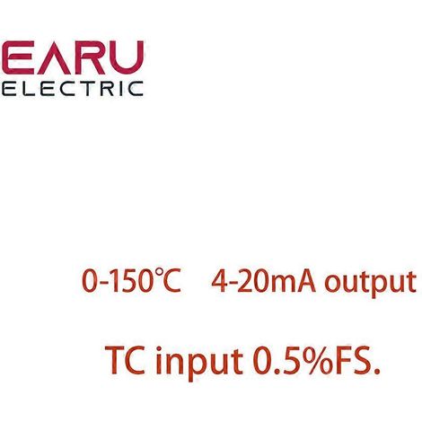 Convertisseur programmable pour thermocouple KJ PT100 vers 4-20 mA, entrée TC, sortie 4-20 mA, transmetteur de température monté sur la tête, 0-150 °C, entrée TC 0,5 (1/5)