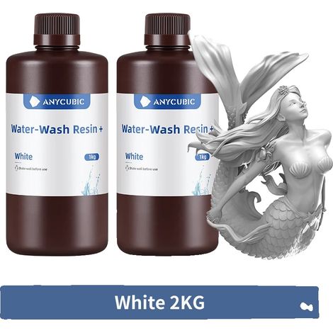 Resina lavabile con acqua, a bassa viscosità, bianca, 2 kg (1/2)