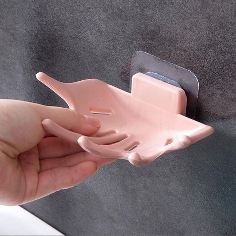 Boîte à savon rose en 2 pièces, un indispensable pour la maison, boîte à savon en plastique simple et élégante, pour une touche de personnalité créative (1/5)