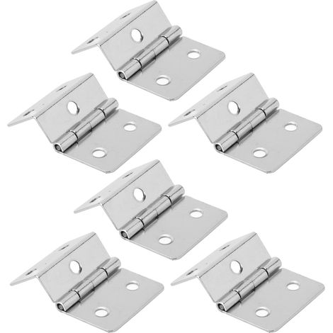 50 charnières en fer argenté pour coffrets en bois, avec vis de fixation incluses, accessoires de bricolage durables (1/5)