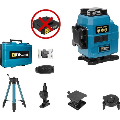 Niveau laser, 16 lignes, télécommande sans fil, Pas de batterie Pas de prise (1/2)