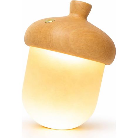 Veilleuse LED en bois avec variateur tactile (1/5)