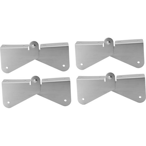 4PCs Raccord Gouttière Charnière Acier Inoxydable Repliable pour Extension Descente Pluie Rectangulaire Carrée (1/5)