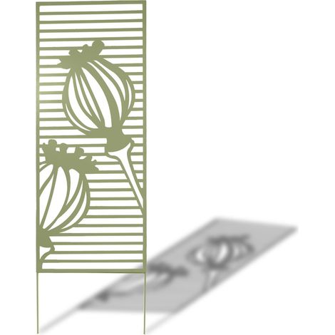 Deco Panel olivgrünes Metallpaneel - 0,60 x 1,50 m - Wand- oder Weichbodenmontage NORTENE