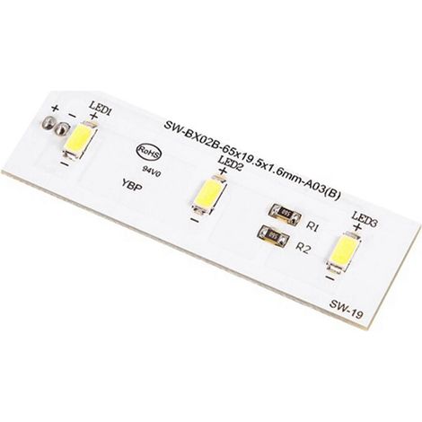 Plaque Éclairage LED pour Réfrigérateur Compatible ZBE2350HCA Lot de 2 Pièces
