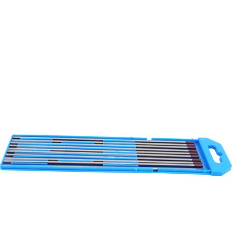 Paquet de 10 baguettes de soudage WES TIG en tungstène à pointe violette, 0,12 x 6,9 pouces.