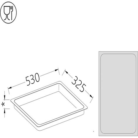 Bac gastronorm 1/1 - h65 mm - Diamond (1/2)