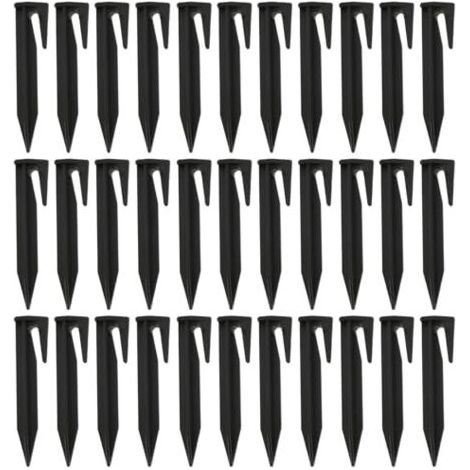 210 Pcs Piquets de Fixation Pour Câbles Périphériques, Piquets de Terre pour Robot Tondeuse Accessoires pour Tondeuses à Gazon, Piquet de Terre pour Câble de Délimitation