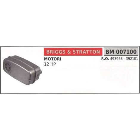 B&S Schalldämpfer für Rasenmäher 12 PS 007100