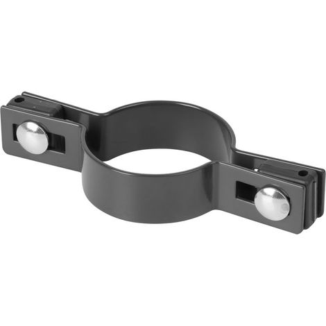 Schelle Strend Pro EUROSTANDARD, 60 mm, Mittelschelle, anthrazit, Zn+PVC, RAL7016, für Rundpfosten