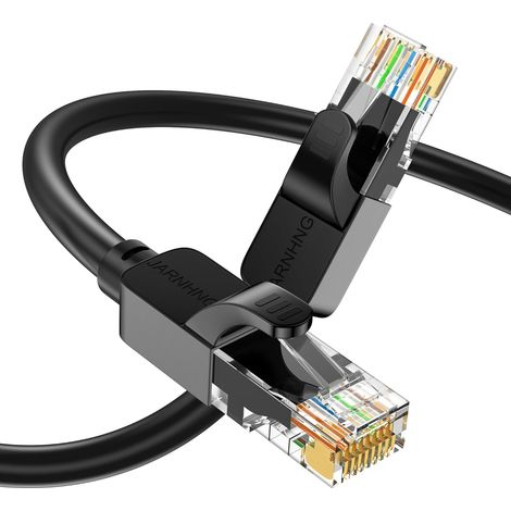 Câble Ethernet 40M Cat 6, Câble Internet Haute Vitesse 10gbps, Cordon de Raccordement Lan RJ45 Noir, Câble Ethernet Long Pour Jeux, Ordinateur, Télévision (Complet) (1/5)