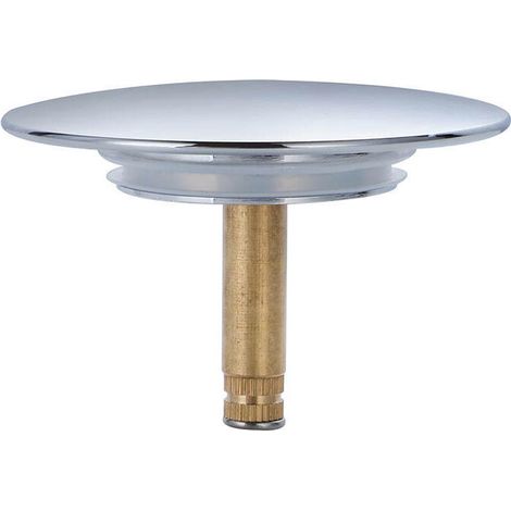 Bouchon de baignoire, Ø 70 mm, avec double joint, réglable en hauteur, bouchon de baignoire universel, robinet de lavabo, laiton trempé avec finition chromée, bonde de bain antirouille (1/5)
