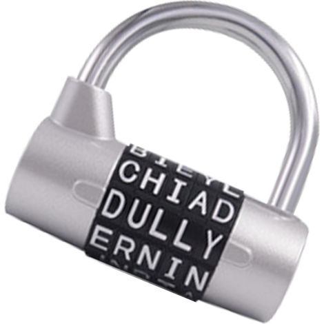 Cadenas À Combinaison Lettres Sécurité Antirouille Intensif Portable Serrure De Sécurité Pour Casier Pour valise, armoire, tiroir, porte, clôture, chaîne, sécurité bagages (1/5)
