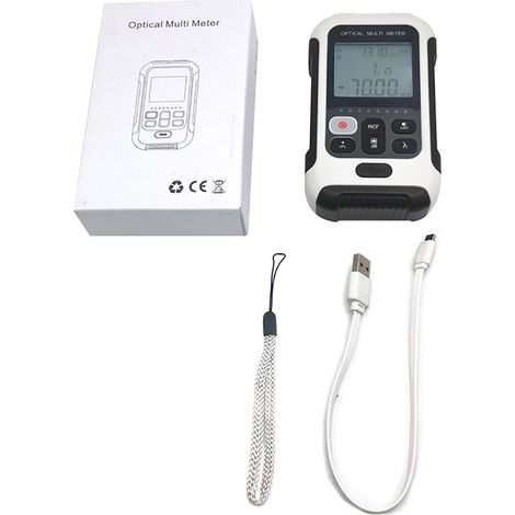 Multimètre optique portatif haute précision, testeur de puissance rechargeable, testeur de fibre optique -50 à + 26 dBm TM570AL V15 15 MW (sortie 15 MW)