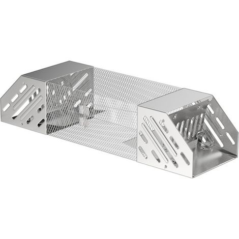 Cage à souris en acier inoxydable, entièrement automatique, à double porte, avec piège à souris sensible pour l'intérieur (1/5)